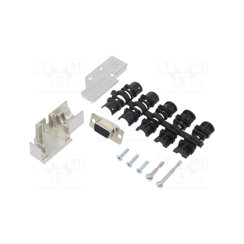 1 pcs x ENCITECH - 6355-0066-11 - D-Sub, PIN: 15, plug, female, angled 90°, soldering, for cable