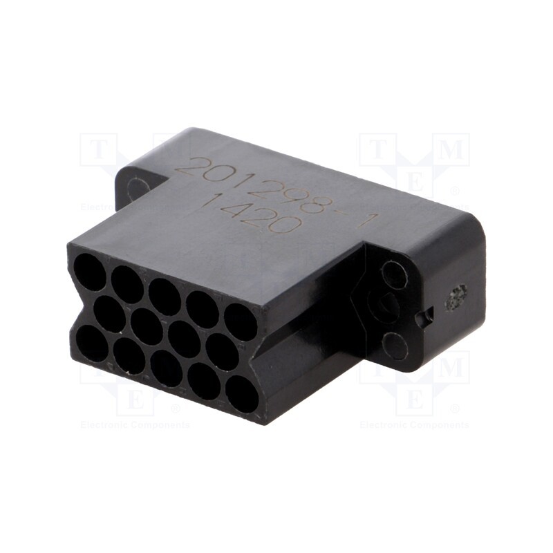 1 pcs x TE Connectivity - 201298-1 - Connector: rectangular, AMP M Series, plug, female, w/o contacts