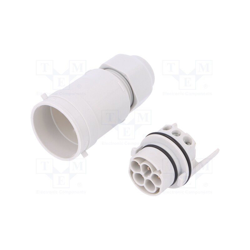 1 pcs x AAG STUCCHI - 3701/M-5P - Connector: AC supply, screw terminal, male, 9÷12mm, 1÷2.5mm2, 16A