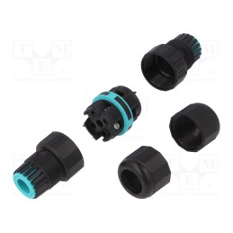 1 pcs x TECHNO - THB.391.A4A - Connector: AC supply, screw terminal, TH391, 7÷12mm, 0.5÷4mm2