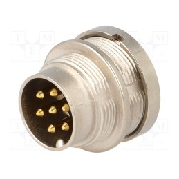 1 pcs x LUMBERG - 0314 07 - Connector: M16, socket, male, soldering, PIN: 7, 5A, 250V, IP68