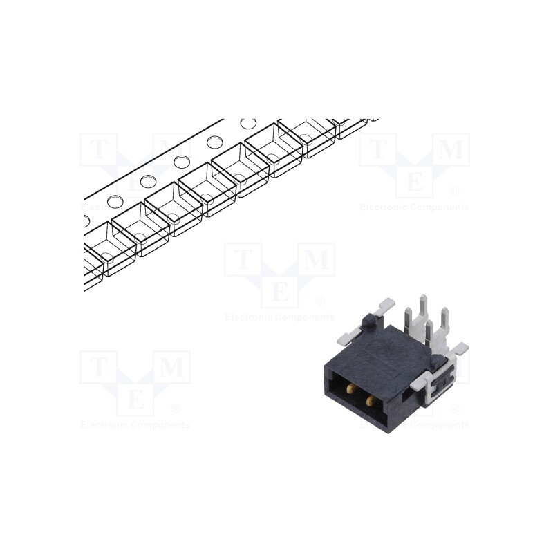 1 pcs x HARTING - 15550022701333 - Connector: PCB to PCB, male, PIN: 2, 2.54mm, har-flex® Power, 29A