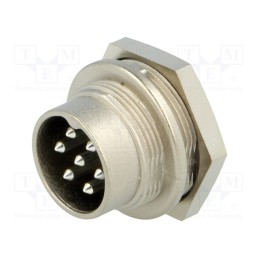 1 pcs x AMPHENOL - T3477009U - Connector: M16, socket, male, soldering, PIN: 7, 5A, 300V, IP40, C091A