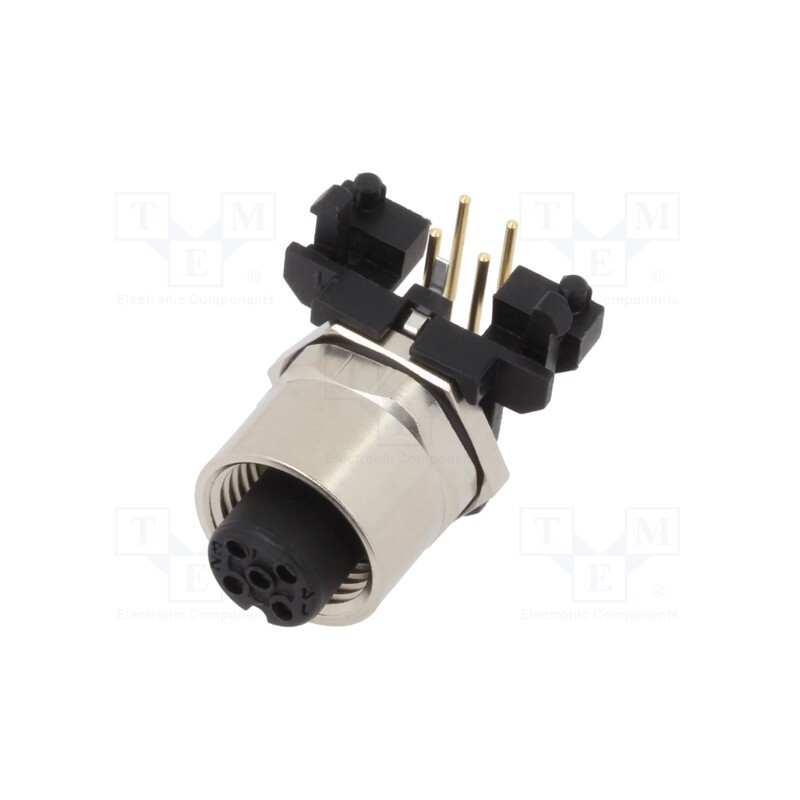1 pcs x CONEC - SAL-12S-FKHW4 - Socket, M12, PIN: 4, female, A code-DeviceNet / CANopen, THT, IP67
