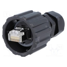 1 pcs x CONEC - 17-10001 - Plug, RJ45, PIN: 8, Cat: 5e, shielded, Layout: 8p8c, 4.83÷6.73mm, IP67