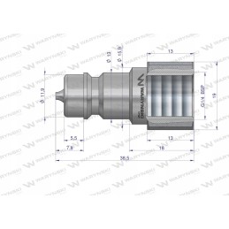 Hydraulic quick connector plug g1 4 bsp