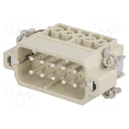 1 pcs x DEGSON ELECTRONICS - DA-010-M - Connector: HDC, contact insert, male, DA, PIN: 10, 10+PE, size D10A