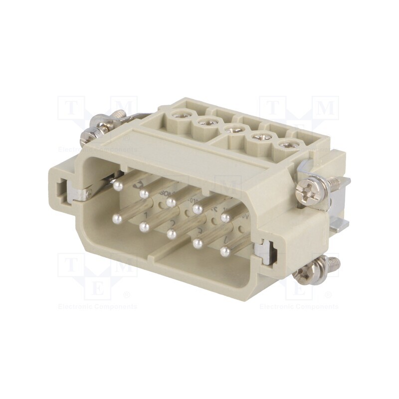 1 pcs x DEGSON ELECTRONICS - DA-010-M - Connector: HDC, contact insert, male, DA, PIN: 10, 10+PE, size D10A