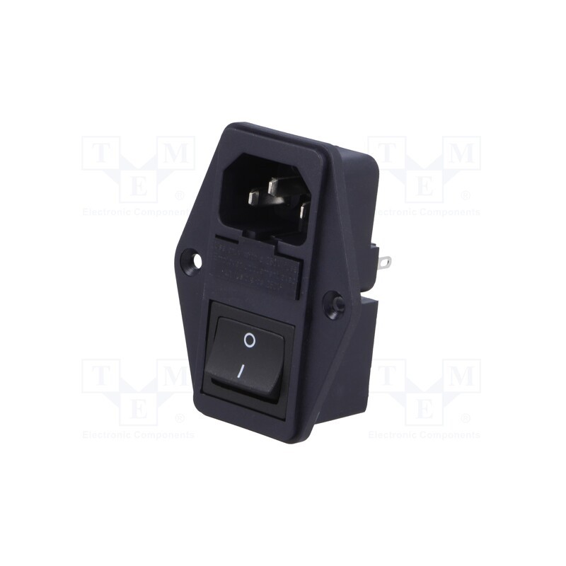 1 pcs x SCHURTER - 4304.6092 - Connector: AC supply, socket, male, 10A, 250VAC, IEC 60320, 6765