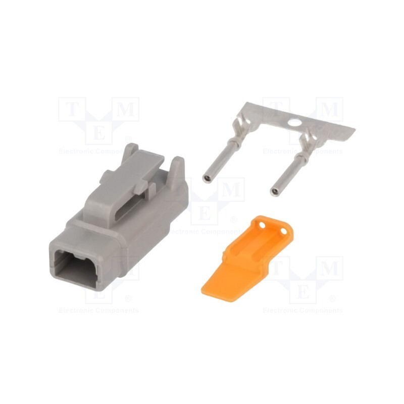 1 pcs x DEUTSCH - S-DTM 06-2 S - Connector: wire-wire, DTM, female, plug, for cable, PIN: 2, crimped