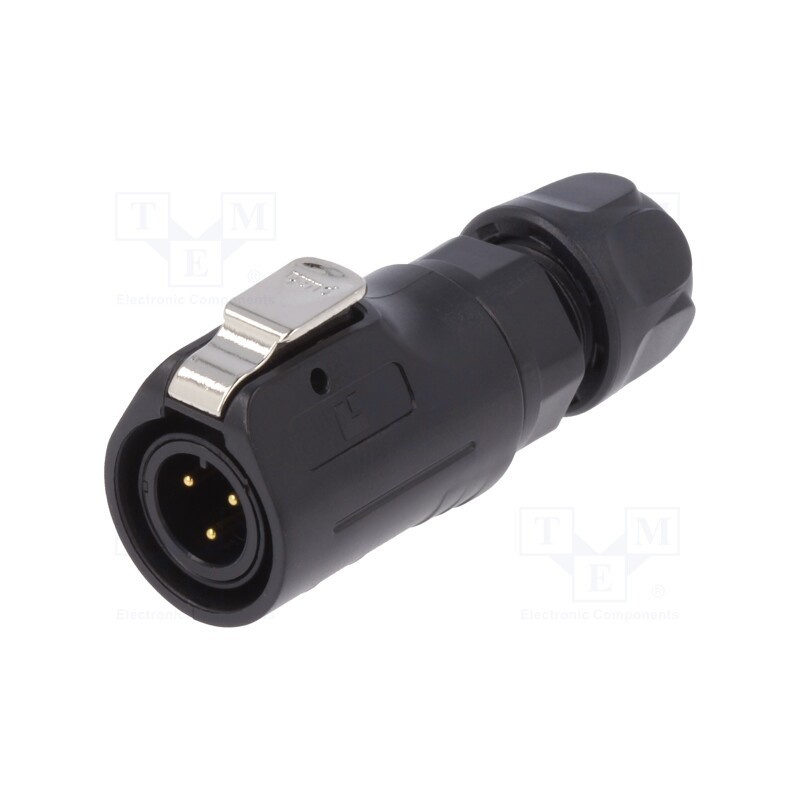 1 pcs x LUTRONIC - 2191 - Connector: circular, plug, size 12, 02, male, PIN: 3, with latch