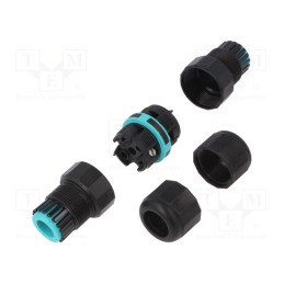 1 pcs x TECHNO - THB.391.A2A - Connector: AC supply, screw terminal, TH391, 7÷12mm, 0.5÷4mm2