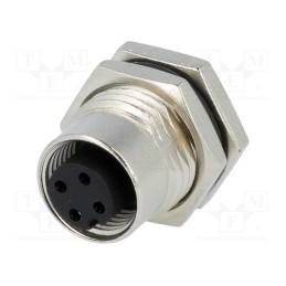 1 pcs x AMPHENOL LTW - M12A-04PFFS-SF8001 - Socket, M12, PIN: 4, female, A code-DeviceNet / CANopen, soldering