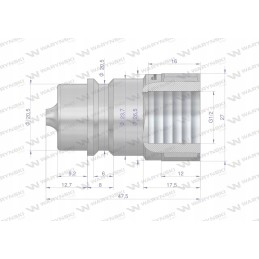 Hydraulic quick connector plug g1 2 bsp