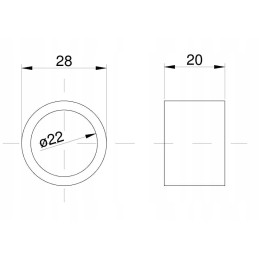 Brushcutter gear fork bushing 22x 28x 20 claas