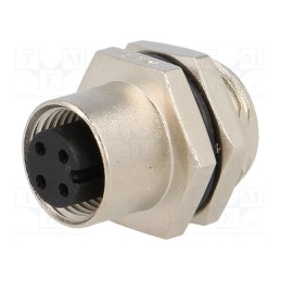 1 pcs x AMPHENOL LTW - M12A-04PFFS-SH8001 - Socket, M12, PIN: 4, female, A code-DeviceNet / CANopen, soldering