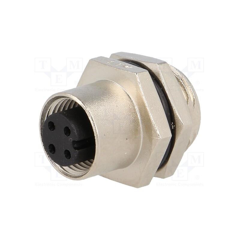 1 pcs x AMPHENOL LTW - M12A-04PFFS-SH8001 - Socket, M12, PIN: 4, female, A code-DeviceNet / CANopen, soldering