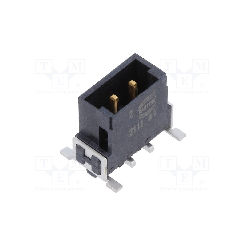1 pcs x HARTING - 15520022601333 - Connector: PCB to PCB, male, PIN: 2, 2.54mm, har-flex® Power, 25A