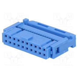 1 pcs x TE Connectivity - 1658527-8 - Plug, IDC, female, PIN: 20, IDC, for ribbon cable, 1.27mm, blue