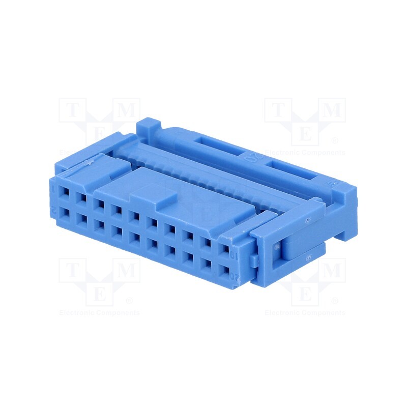 1 pcs x TE Connectivity - 1658527-8 - Plug, IDC, female, PIN: 20, IDC, for ribbon cable, 1.27mm, blue