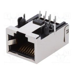 1 pcs x MOLEX - 446610001 - Socket, RJ45, PIN: 8, Cat: 5,5e, shielded,low profile, gold-plated