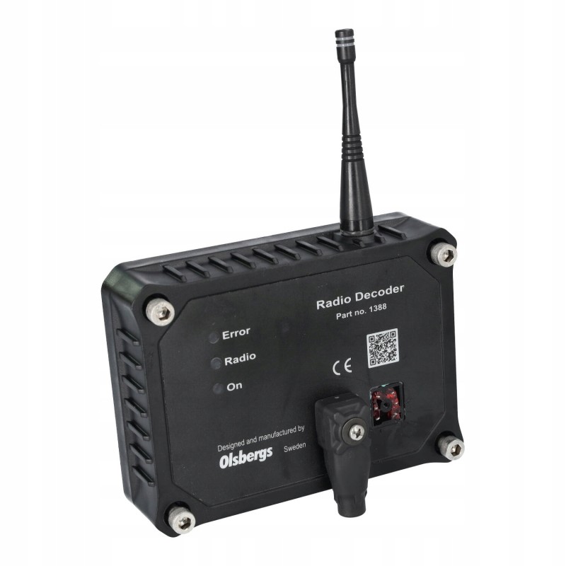 Hiab Olsberg Combidrive CD2 radio receiver, front with antenna