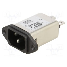 1 pcs x SCHAFFNER - FN9244-6-06 - Connector: AC supply, socket, male, 6A, 250VAC, C14 (E),EMC/EMI