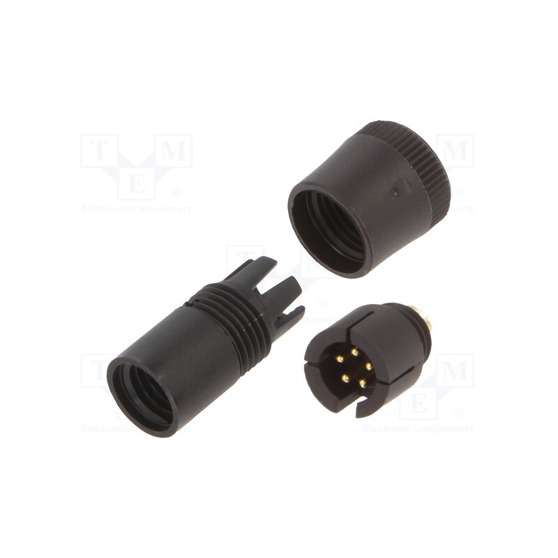1 pcs x BINDER - 09 9789 71 05 - Connector: circular, 719, 60V, PIN: 5, plug, male, soldering, 3A, IP40