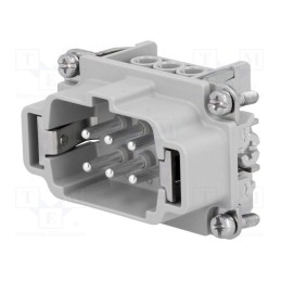 1 pcs x AMPHENOL - C14610A0060021 - Connector: HDC, contact insert, male, C146, PIN: 6, 6+PE, size E6