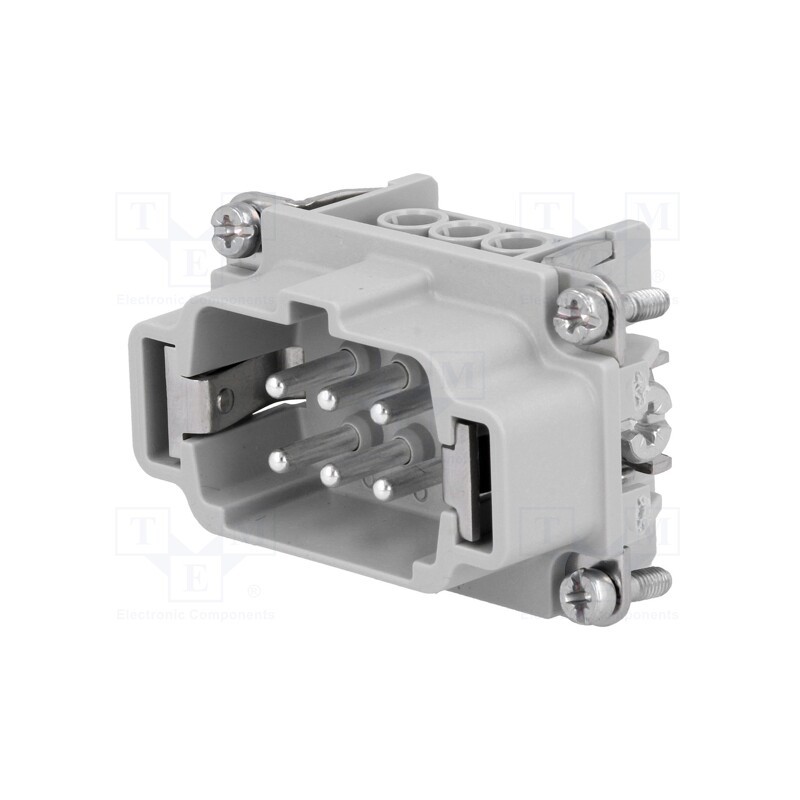 1 pcs x AMPHENOL - C14610A0060021 - Connector: HDC, contact insert, male, C146, PIN: 6, 6+PE, size E6