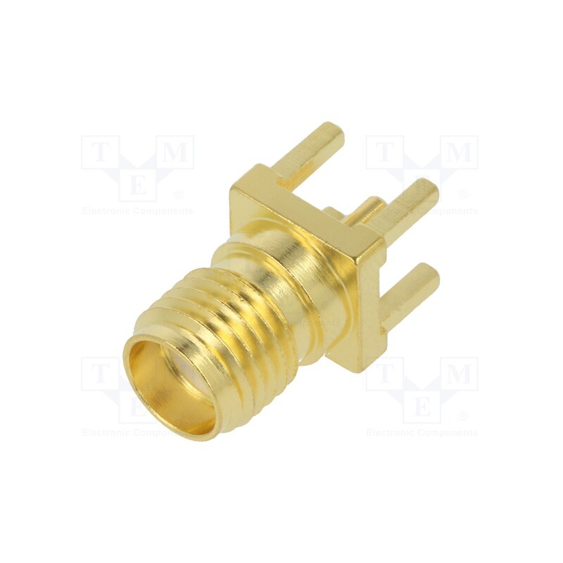 1 pcs x AMPHENOL RF - 132134 - Plug, SMA, female, straight, 50Ω, THT, for cable, PTFE, gold-plated