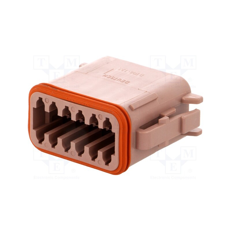 1 pcs x DEUTSCH - DT06-12SD - Connector: wire-wire, DT, female, plug, for cable, PIN: 12, brown
