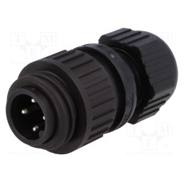 1 pcs x HIRSCHMANN - 934124100 CA 3 LS - Connector: circular, plug, male, IP67, CA, PIN: 4(3+1), 3+PE, 400V
