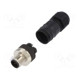 1 pcs x LUTRONIC - 1350 - Plug, M12, PIN: 4, male, A code-DeviceNet / CANopen, for cable