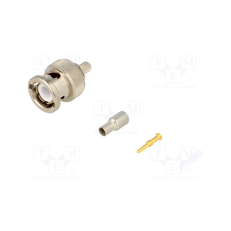1 pcs x TE Connectivity - 5225395-7 - Plug, BNC, male, straight, 50Ω, RG174,RG188, crimped, for cable