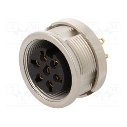 1 pcs x LUMBERG - 0304 07 - Connector: M16, socket, female, soldering, PIN: 7, 5A, 250V, IP68