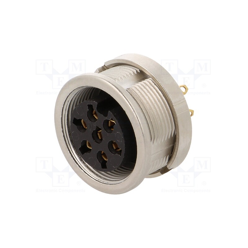 1 pcs x LUMBERG - 0304 07 - Connector: M16, socket, female, soldering, PIN: 7, 5A, 250V, IP68
