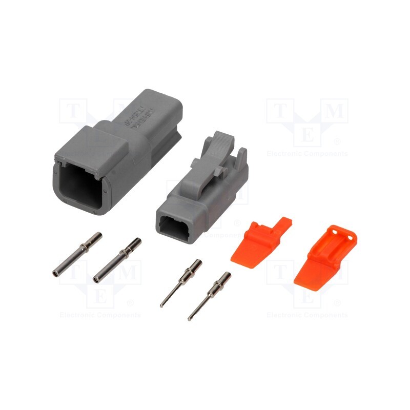 1 pcs x AMPHENOL - ATM2PS-CKIT - Connector: wire-wire, ATM, male + female, plug, for cable, PIN: 2