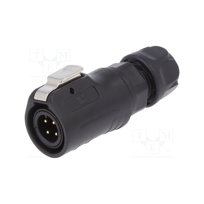 1 pcs x LUTRONIC - 2192 - Connector: circular, plug, size 12, 02, male, PIN: 4, with latch