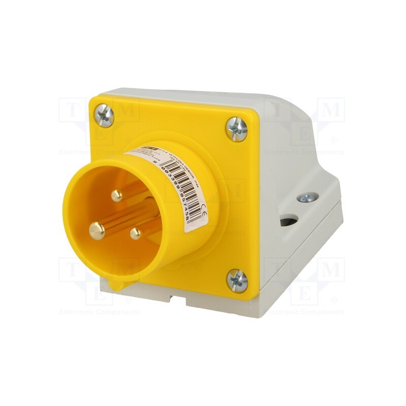 1 pcs x PCE - 513-4 - Connector: AC supply, socket, male, 16A, 110VAC, IEC 60309, IP44