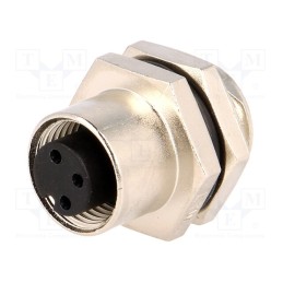 1 pcs x AMPHENOL LTW - M12A-03PFFS-SH8001 - Socket, M12, PIN: 3, female, A code-DeviceNet / CANopen, soldering