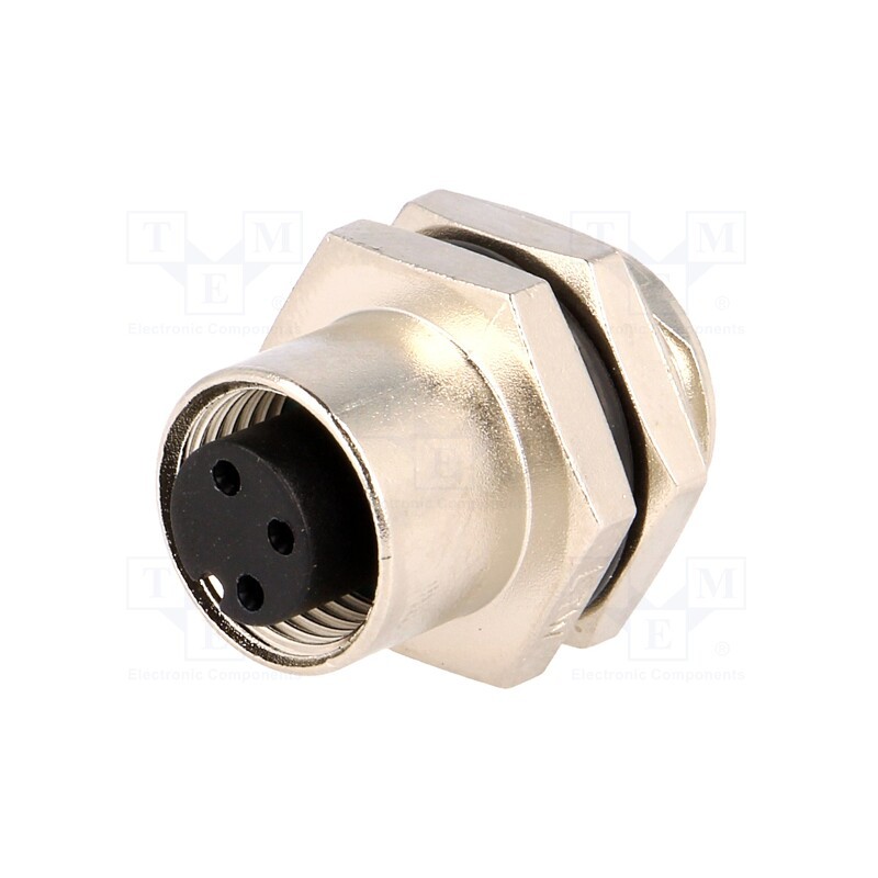 1 pcs x AMPHENOL LTW - M12A-03PFFS-SH8001 - Socket, M12, PIN: 3, female, A code-DeviceNet / CANopen, soldering
