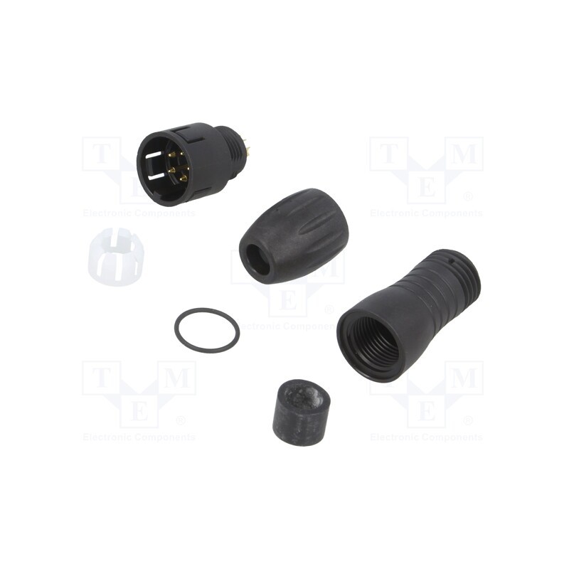 1 pcs x BINDER - 99 9113 00 05 - Connector: circular, plug, 720, male, PIN: 5, Snap-in,friction lock