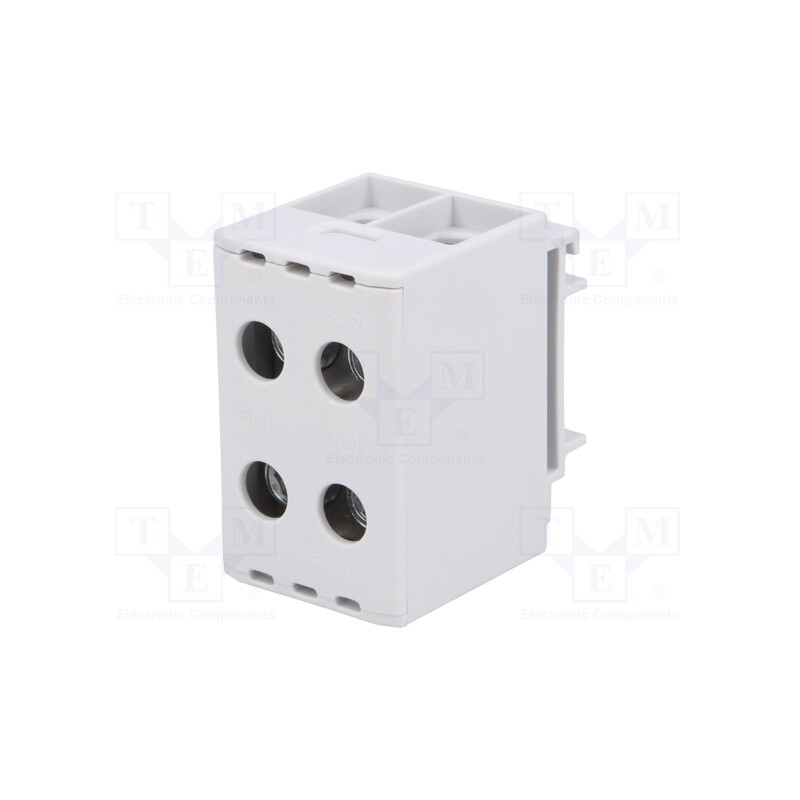 1 pcs x OUNEVA - VC05-0016 - Splice terminal: rail, 1.5÷50mm2, ways: 1, terminals: 4, grey, TS35