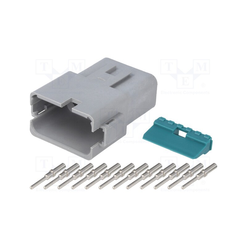 1 pcs x AMPHENOL - AT04-12PA-KIT01 - Connector: wire-wire, AT, male, plug, for cable, PIN: 12, crimped
