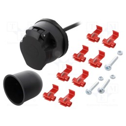 1 set x TESAT - WH12-01-150 - Connector: automotive, socket, for panel mounting, PIN: 7, 1.5m