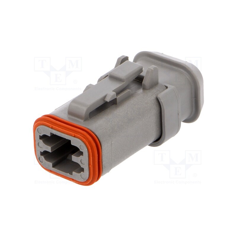 1 pcs x DEUTSCH - DT06-4S-E008 - Connector: wire-wire, DT, female, plug, for cable, PIN: 4, grey, IP68