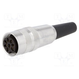 1 pcs x LUMBERG - KV 81 - Connector: M16, plug, female, soldering, for cable, PIN: 8, 5A, 60V