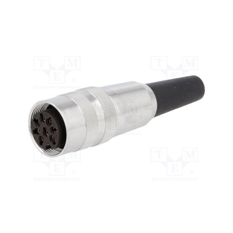 1 pcs x LUMBERG - KV 81 - Connector: M16, plug, female, soldering, for cable, PIN: 8, 5A, 60V