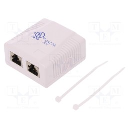 1 pcs x LOGILINK - NP0074 - Socket, RJ45, Cat: 6a, shielded,double, Layout: 8p8c, white, female